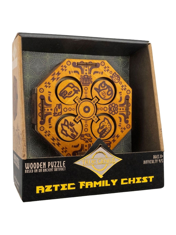 University Games Aztec Family Chest Brainteaser Puzzle - Image 2 of 5 University Games Aztec Family Chest Brainteaser Puzzle - Image 2 of 5