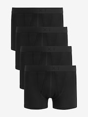 Black Bamboo 4 pack A-Fronts Boxers - Image 1 of 4