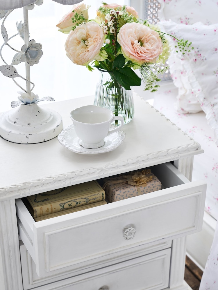 Shabby Chic by Rachel Ashwell® White Juni Bedside Table - Image 2 of 6