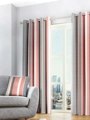 Fusion Pink Whitworth Eyelet 100% Cotton Curtains - Image 1 of 3