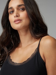 Black/White Lace Trim Vests 2 Pack - Image 4 of 8