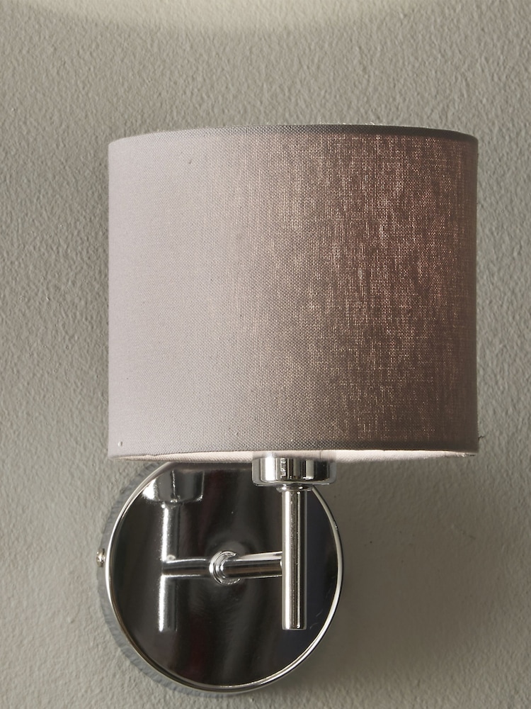 Pacific Silver Metal Straight Arm Wall Light - Image 1 of 4