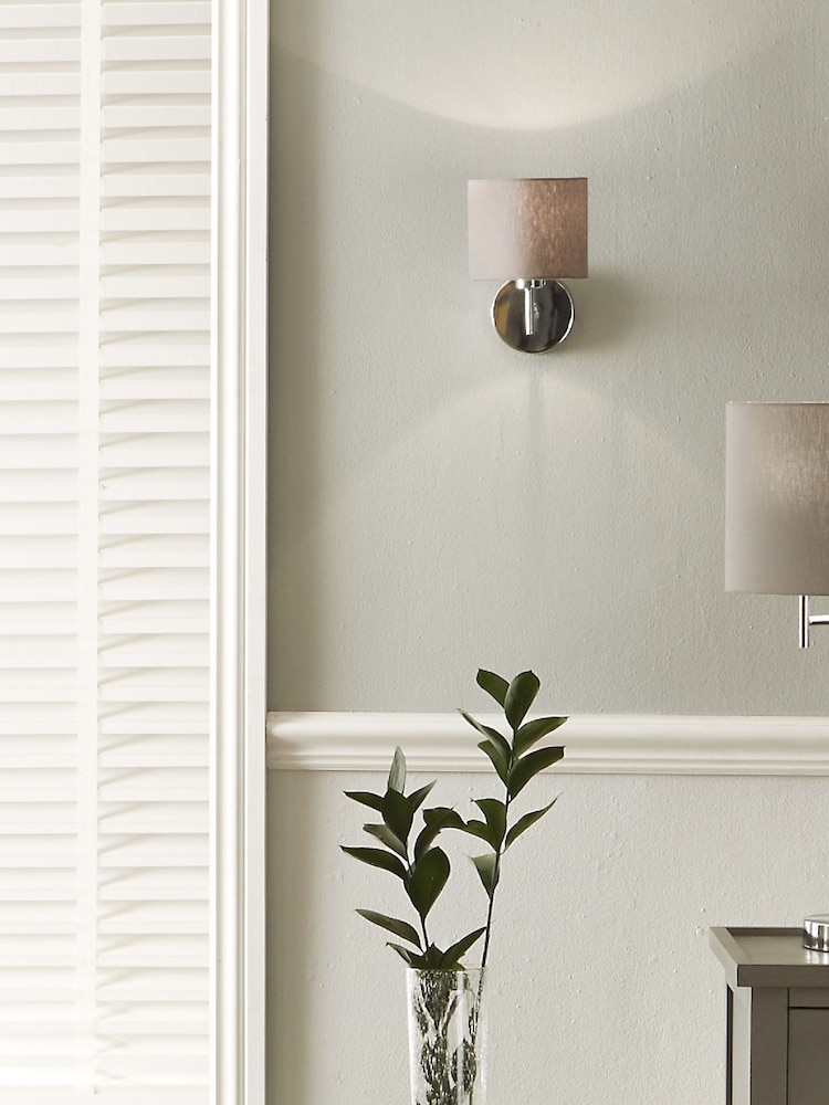 Pacific Silver Metal Straight Arm Wall Light - Image 2 of 4