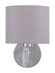 Pacific Silver Metal Straight Arm Wall Light - Image 3 of 4
