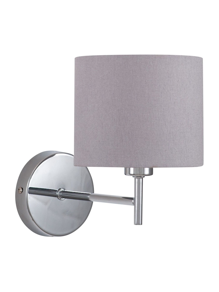 Pacific Silver Metal Straight Arm Wall Light - Image 4 of 4