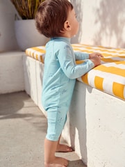 Mintgrün - Sonnenschutz-Set aus Badeanzug und Mütze 2-teilig (3Monate–7Jahre) - Bild 3 von 10