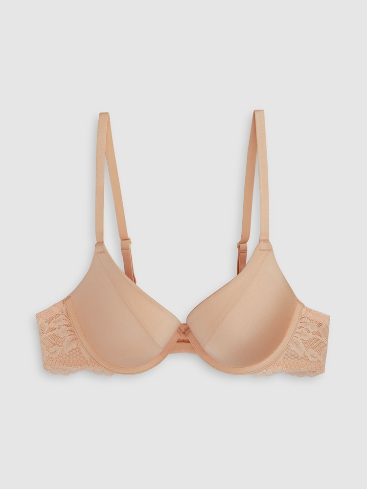 White/Praline Nude Push Up Pad Plunge A-E Smoothing T-Shirt Bras 2 Pack - Image 3 of 3 White/Praline Nude Push Up Pad Plunge A-E Smoothing T-Shirt Bras 2 Pack - Image 3 of 3