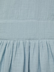 Reiss Blue Hannah 4-9 yrs 100% Cotton Bow Back Dress - Image 7 of 7