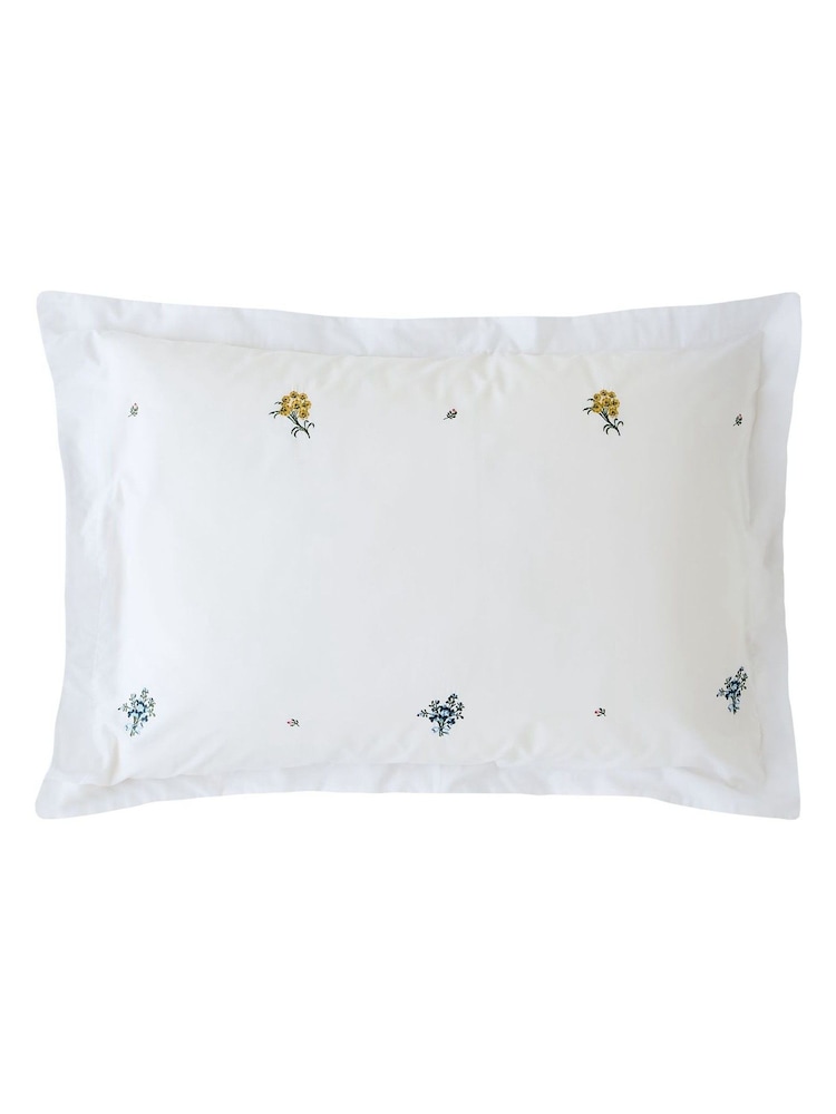 Historic Royal Palaces Set of 2 Multi White Royal Embroidery 200 Thread Count Pillowcases - Image 4 of 4 Historic Royal Palaces Set of 2 Multi White Royal Embroidery 200 Thread Count Pillowcases - Image 4 of 4