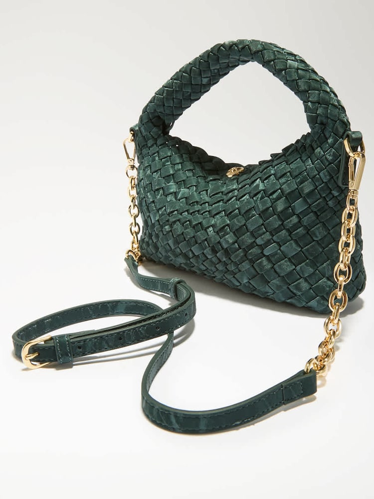 Зелений - Dune London Dinky deliberate Mini Woven Slouch Bag - Image 1 of 4 Зелений - Dune London Dinky deliberate Mini Woven Slouch Bag - Image 1 of 4