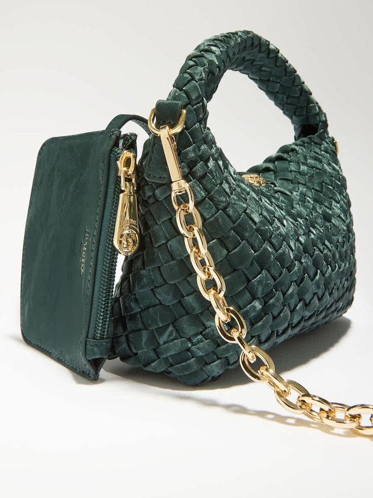 Зелений - Dune London Dinky deliberate Mini Woven Slouch Bag - Image 2 of 4 Зелений - Dune London Dinky deliberate Mini Woven Slouch Bag - Image 2 of 4
