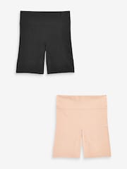 Black/Nude Seamless Smoothing Anti-Chafe Shorts 2 Pack - Image 1 of 6