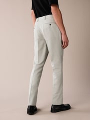 Hellgrau - Slim-Fit-Anzughose aus Leinenmischung - Image 3 of 5
