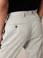 Hellgrau - Slim-Fit-Anzughose aus Leinenmischung - Image 4 of 5