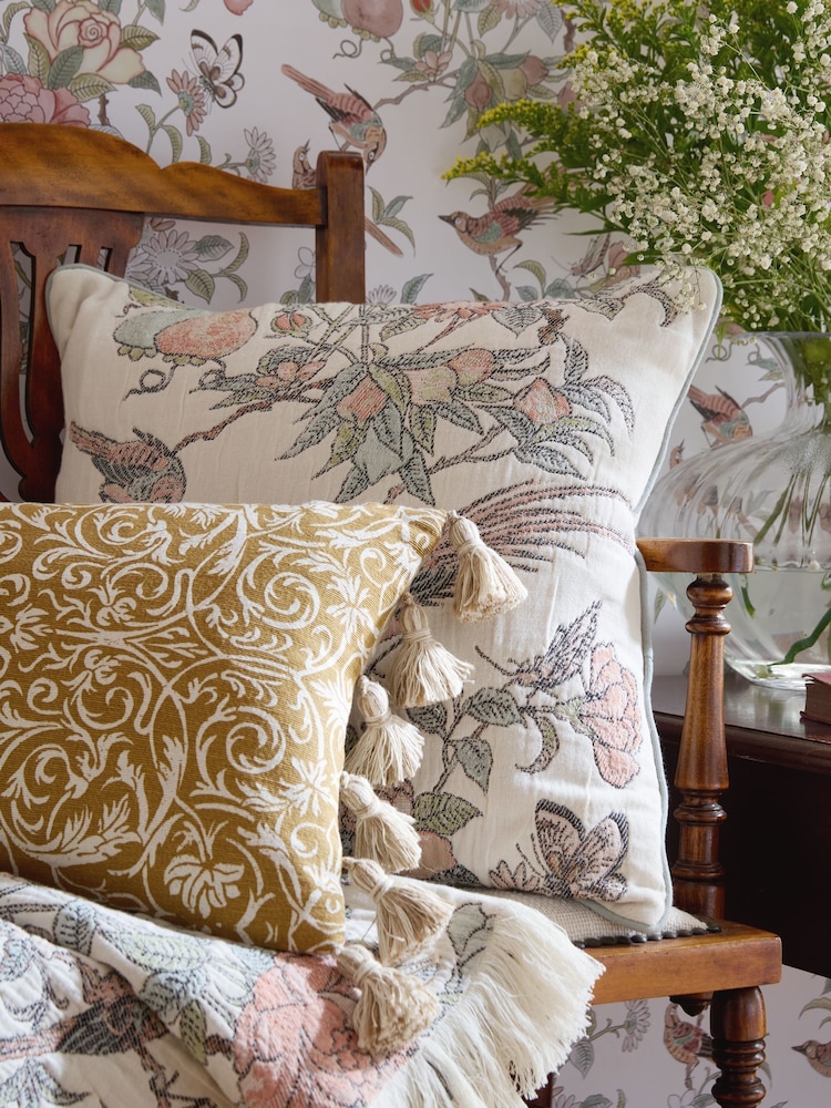 Historic Royal Palaces Multi Hampton Jaquard Polyester Filled Cushion - Image 2 of 3 Historic Royal Palaces Multi Hampton Jaquard Polyester Filled Cushion - Image 2 of 3