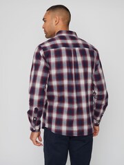 Threadbare Red Brushed 100% Cotton Long Sleeve Check Shirt - Image 2 of 4