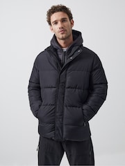 French Connection Black Row Fleece Jacket - Image 1 of 5