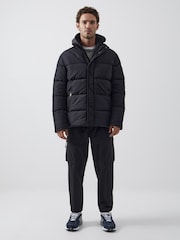 French Connection Black Row Fleece Jacket - Image 2 of 5