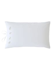 Historic Royal Palaces Set of 2 Rose Pink Victoria Sprigs Embroidery 200 Thread Count Pillowcases - Image 2 of 3