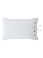 Historic Royal Palaces Set of 2 Rose Pink Victoria Sprigs Embroidery 200 Thread Count Pillowcases - Image 3 of 3