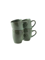 Dutch Rose Set of 4 Green Serenity Mini Mugs - Image 2 of 3