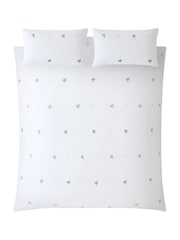 Historic Royal Palaces Multi White Royal Embroidery 200 Thread Count Duvet Cover and Pillowcase Set - Image 4 of 5