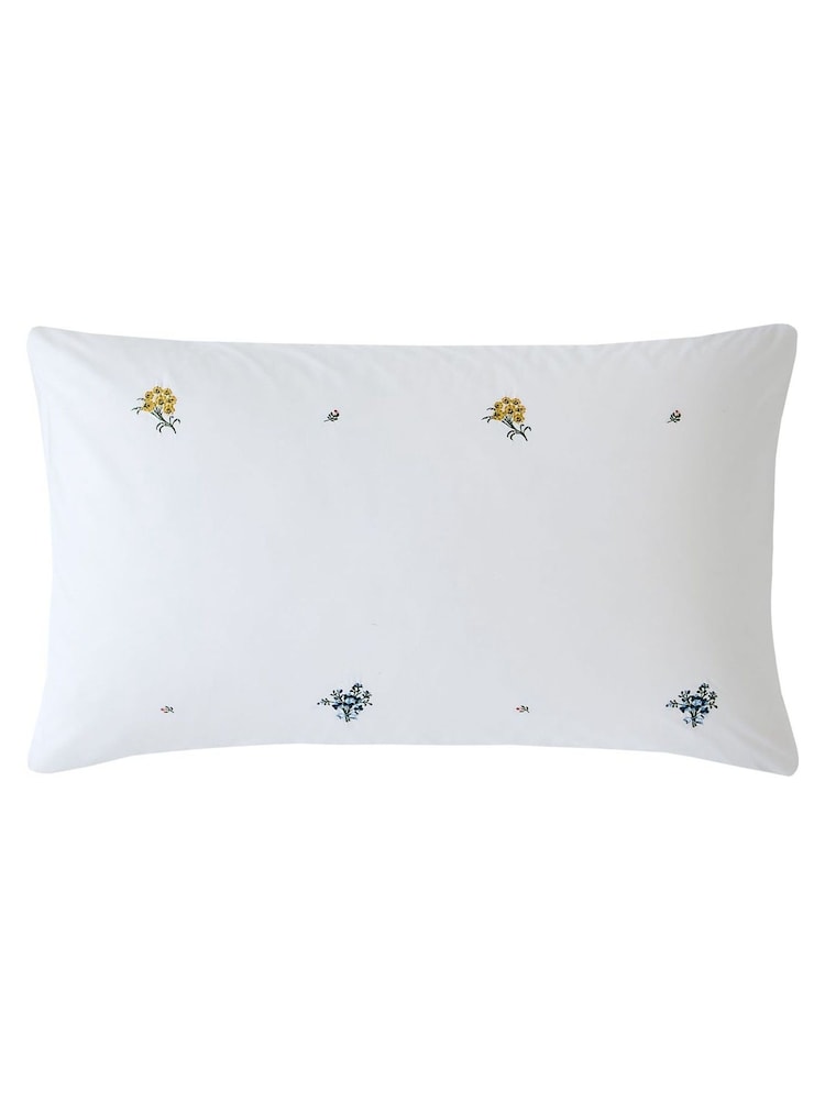 Historic Royal Palaces Multi White Royal Embroidery 200 Thread Count Duvet Cover and Pillowcase Set - Image 5 of 5 Historic Royal Palaces Multi White Royal Embroidery 200 Thread Count Duvet Cover and Pillowcase Set - Image 5 of 5