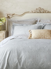 Historic Royal Palaces Set of 2 Porcelain Blue Tijou 250 Thread Count Pillowcases - Image 3 of 5
