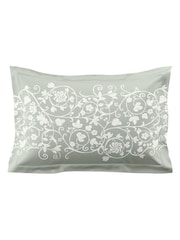 Historic Royal Palaces Set of 2 Sage Green Tudor Trail 250 Thread Count Pillowcases - Image 2 of 3