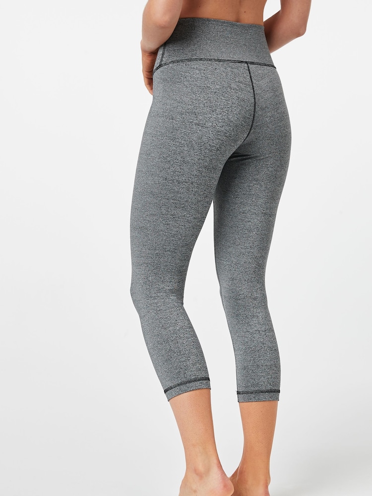 Grey Next Active Sports High Waisted Cropped Sculpting Leggings - Image 2 of 6