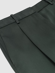 Grün - Reiss Ellen Taper Satin Single-Pleat Tapered Trousers - Bild 6 von 7
