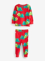 Rot/Blau/Grün/Dinosaurier - Langarm-Pyjama-Set aus 100% Baumwolle im 3er-Pack (9M.–8J.) - Bild 2 von 5