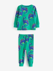 Rot/Blau/Grün/Dinosaurier - Langarm-Pyjama-Set aus 100% Baumwolle im 3er-Pack (9M.–8J.) - Bild 3 von 5
