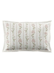 Historic Royal Palaces Set of 2 Clay Pink Sage Waistcoat Stripe 200 Thread Count Pillowcases - Image 2 of 3