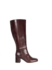 Dune London Brown Wide Fit Sanna Knee High Boots - Image 1 of 5