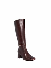 Dune London Brown Wide Fit Sanna Knee High Boots - Image 2 of 5