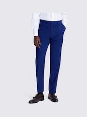 MOSS Royal Blue Tailored Fit Performance Suit Trousers - Image 1 of 3