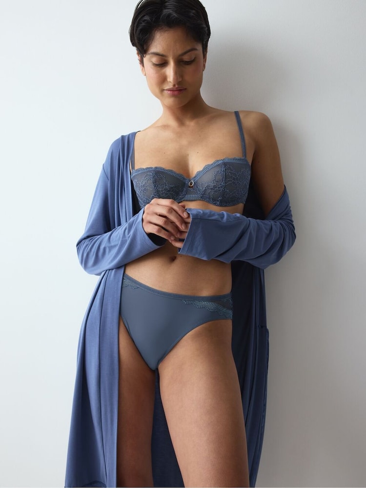 Triumph Blue Brazilian Comfort Allure Knickers - Image 1 of 5 Triumph Blue Brazilian Comfort Allure Knickers - Image 1 of 5