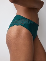 Triumph Green High Leg Amourette Knickers - Image 4 of 5
