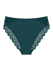 Triumph Green High Leg Amourette Knickers - Image 5 of 5