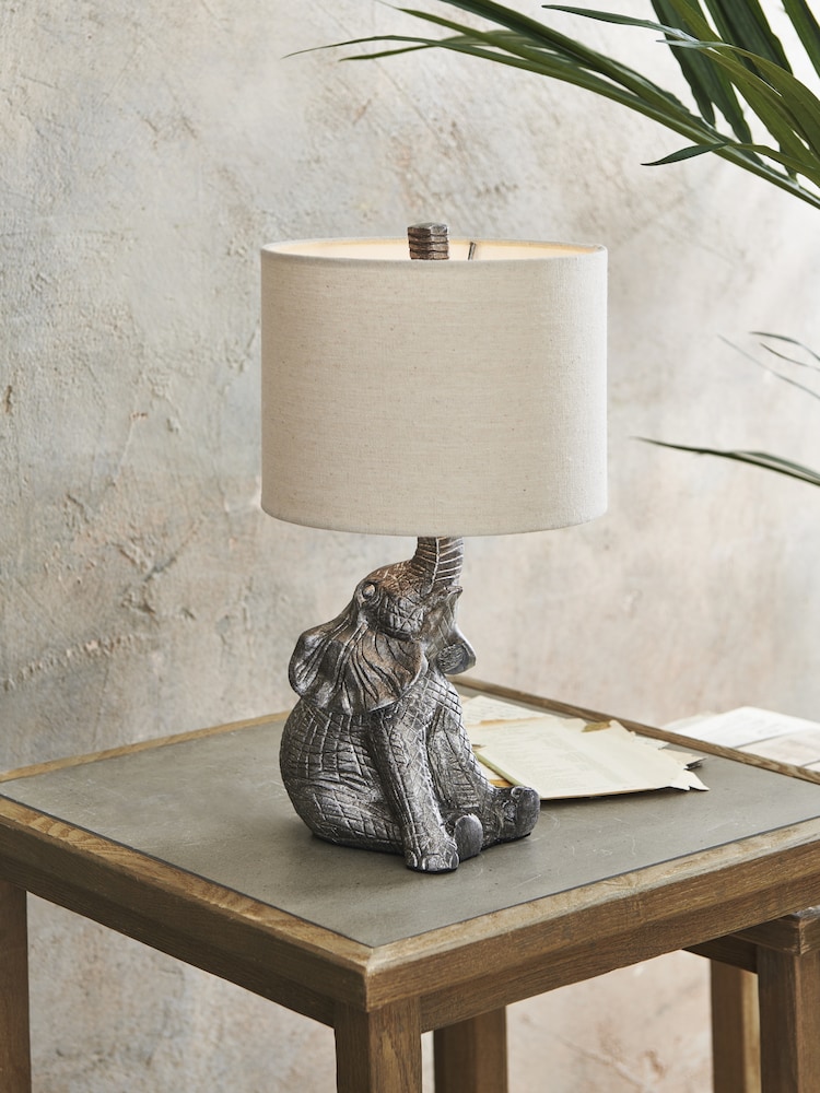 Silver Elephant Table Lamp - Image 1 of 6