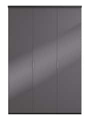 Wiemann Peyton Graphite Glass Semi Fitted Triple Wardrobe - Image 2 of 6