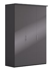 Wiemann Peyton Graphite Glass Semi Fitted Triple Wardrobe - Image 3 of 6