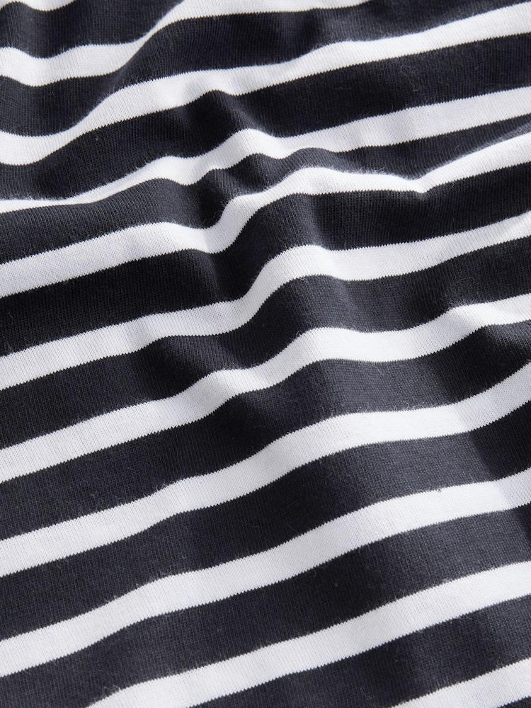 Navy Blue/White Maternity Long Sleeve Striped Nursing T-Shirt - Image 8 of 8 Navy Blue/White Maternity Long Sleeve Striped Nursing T-Shirt - Image 8 of 8