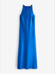 Blue Satin Racer Dress - Image 5 of 6
