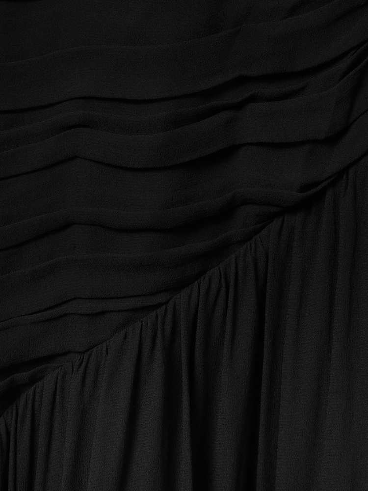 Reiss Black Saffy Ruched Bodycon Midi Dress - Image 6 of 6