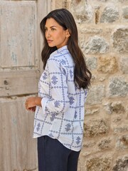 Pure Collection White Embroidered Shirt - Image 2 of 3