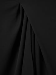 Reiss Black Zaria High Rise Draped Midi Skirt - Image 6 of 6