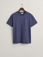 blau meliert - GANT – T-Shirt mit 100 % Baumwolle und Shield-Logo - Bild 4 von 4