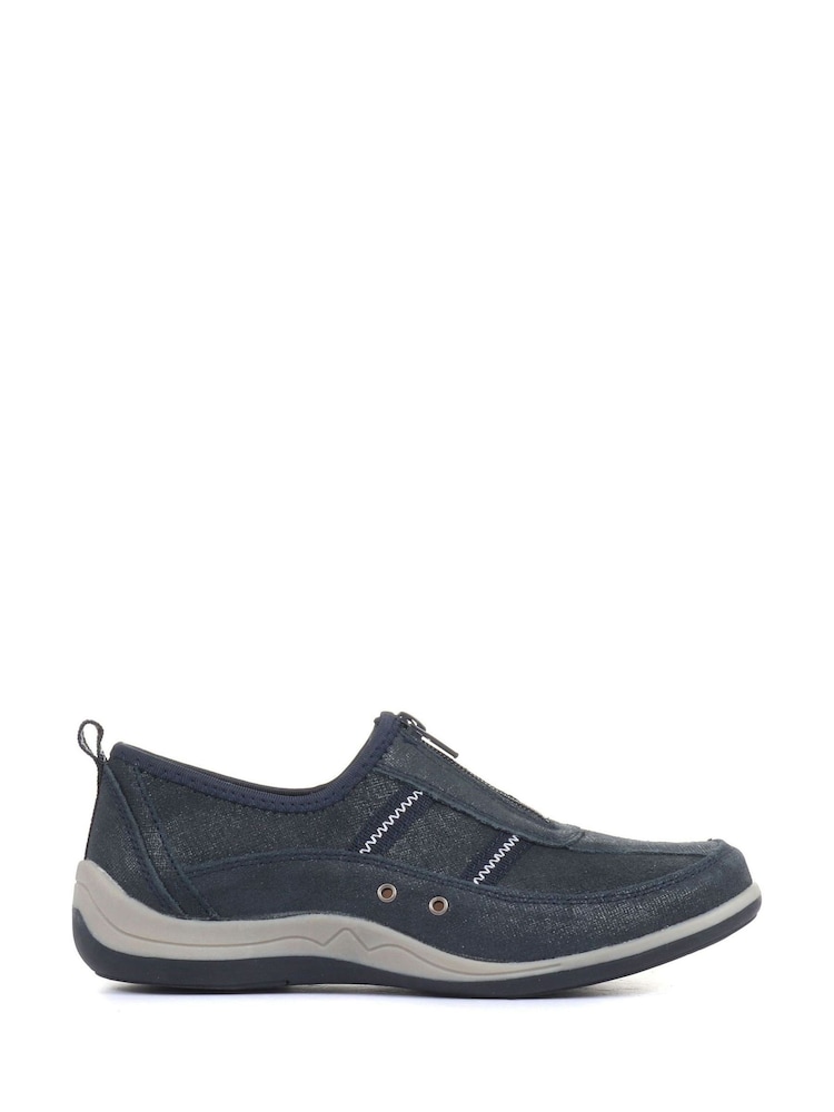 Pavers Navy Womens Casual Leather Shoes - Image 1 of 5